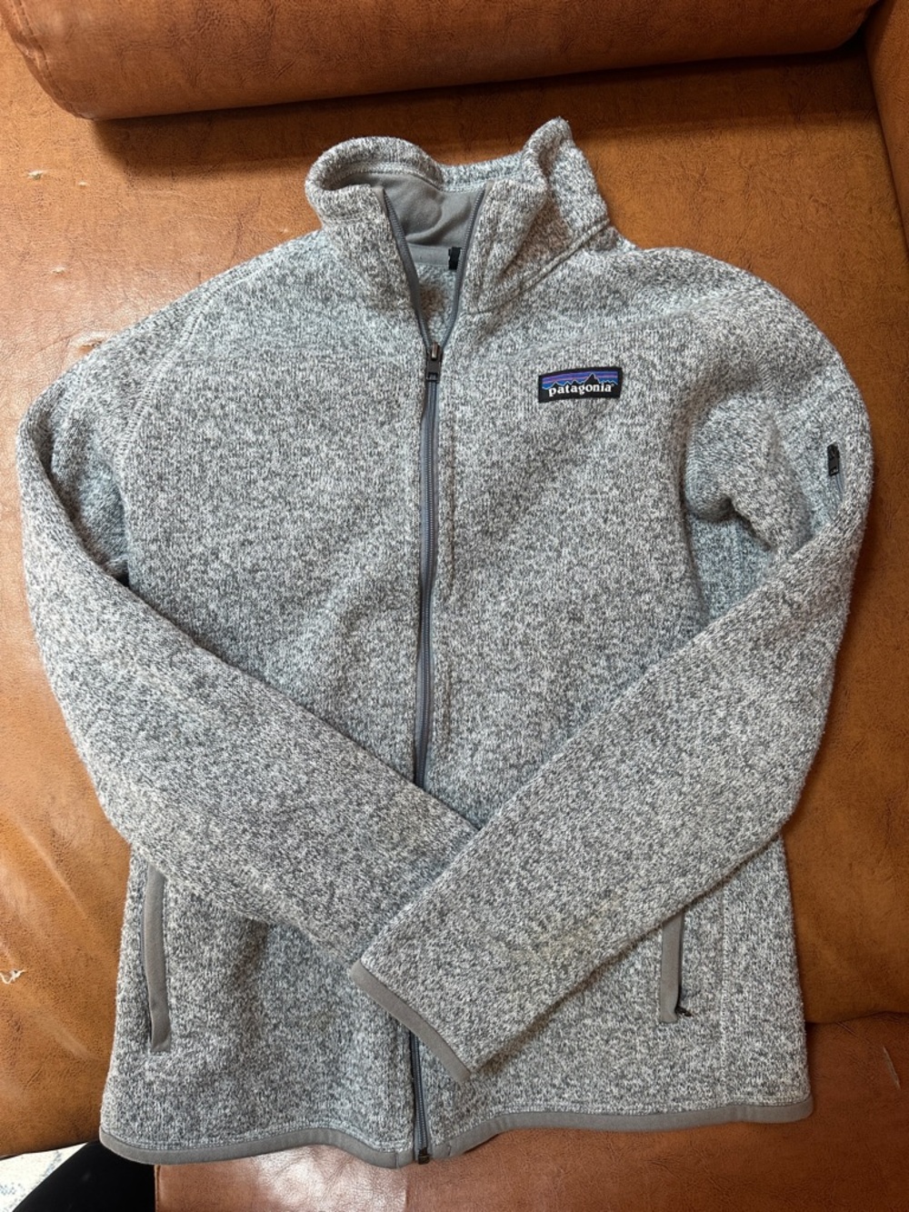 Patagonia Women's Heather Gray Full-Zip Fleece Jacket
